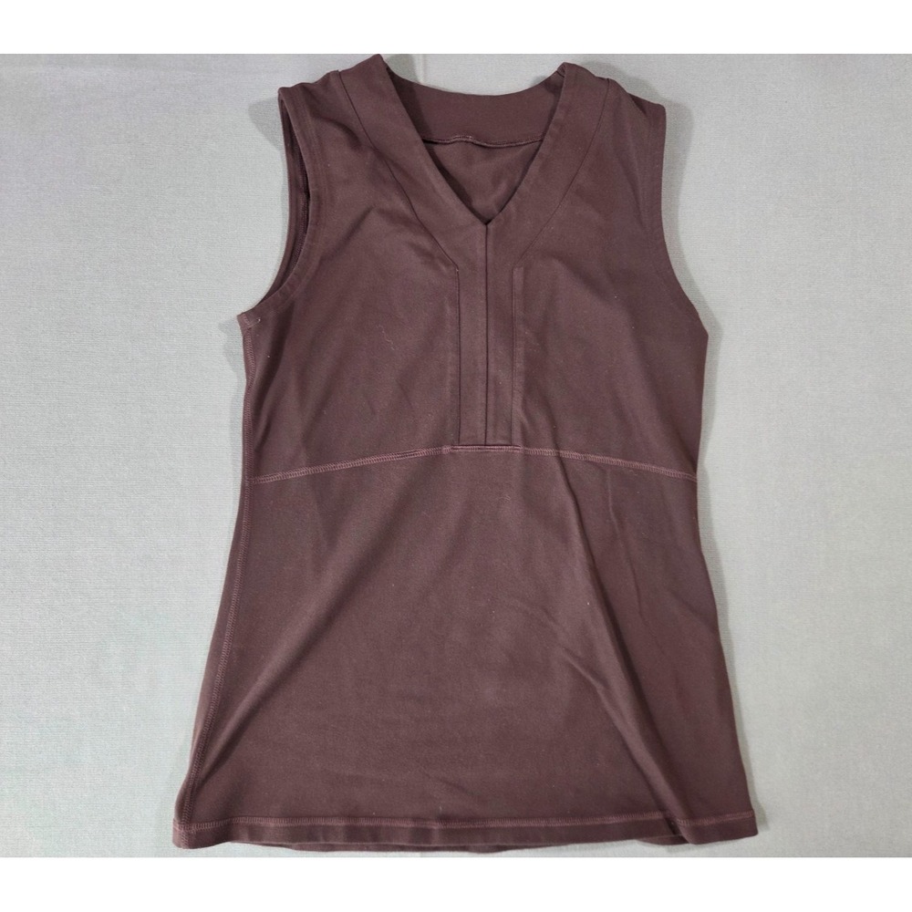 Lululemon Tank Top Womens 4 Dark‎ Maroon Plum City Shirt Casual Comfort Stretch